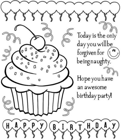 Best ideas about Free Coloring Pages Birthday Cards
. Save or Pin 133 best Coloring B day s Parties & More images on Now.