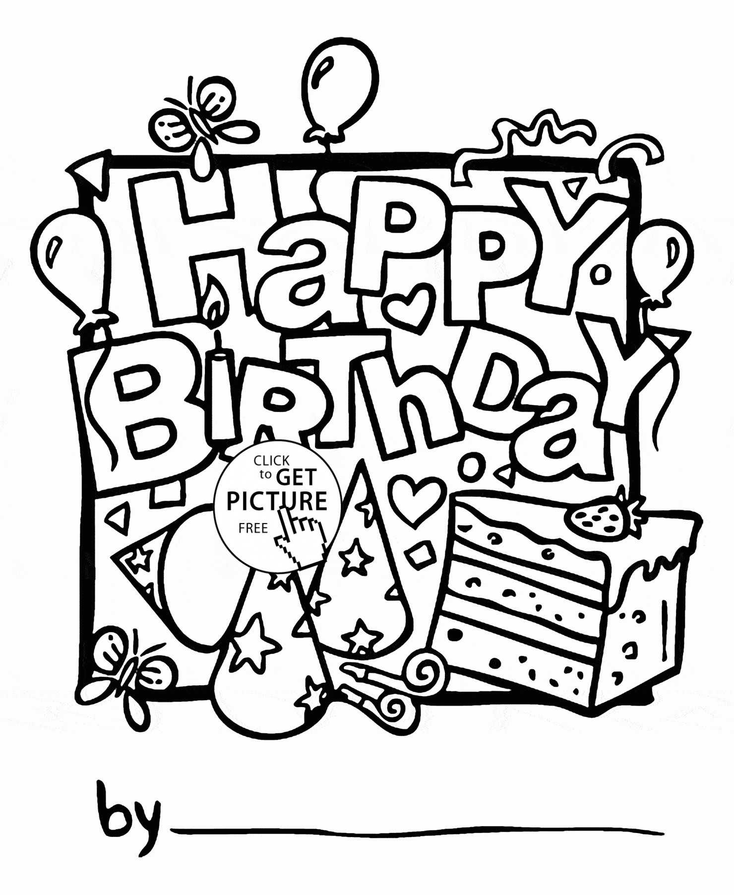 Best ideas about Free Coloring Pages Birthday Cards
. Save or Pin Coloring Pages Birthday Card For Boy Coloring Home Now.