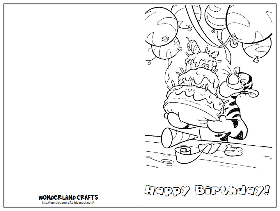 Best ideas about Free Coloring Pages Birthday Cards
. Save or Pin Wonderland Crafts Birthday Now.