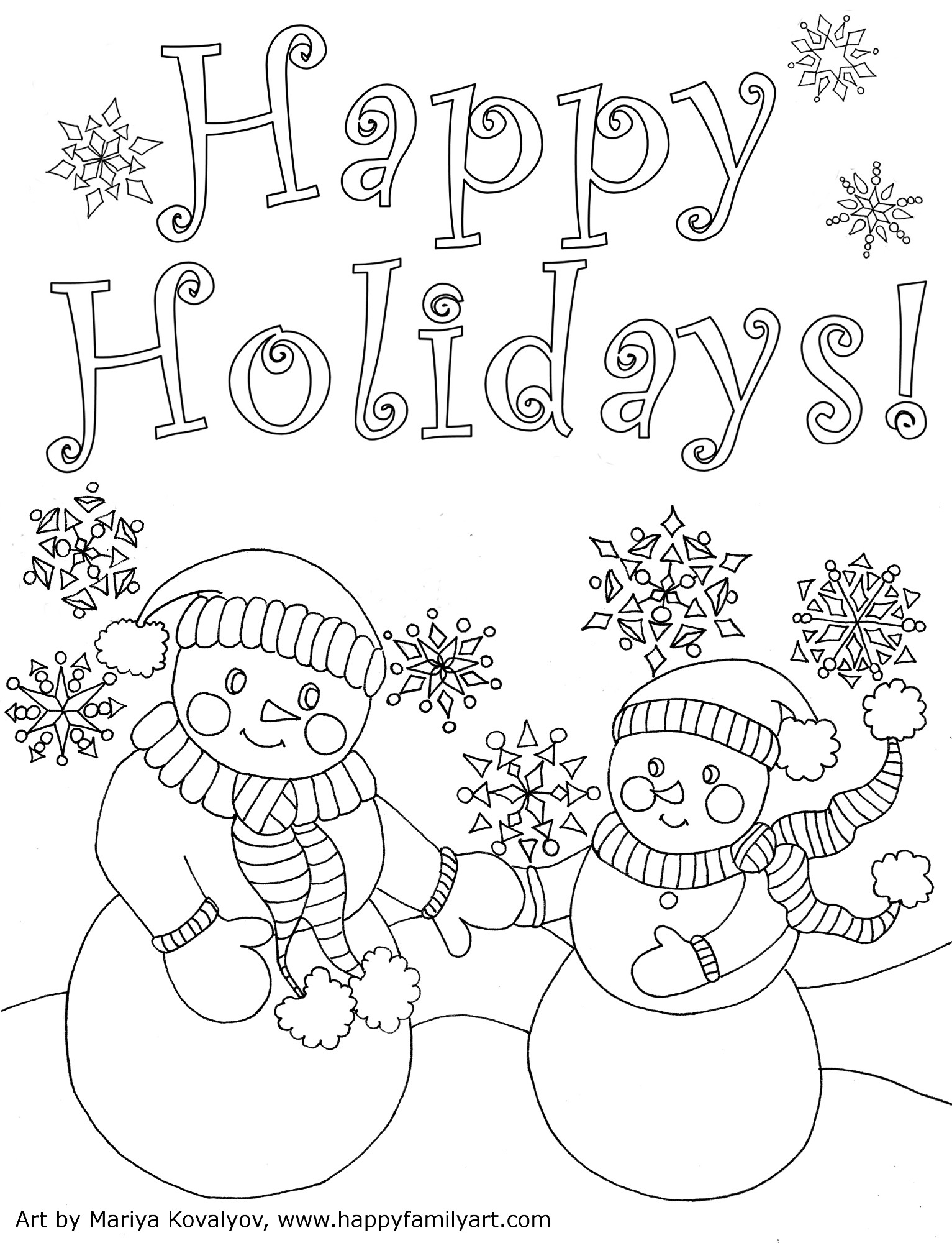 Best ideas about Free Coloring Pages Christmas
. Save or Pin Happy Family Art original and fun coloring pages Now.