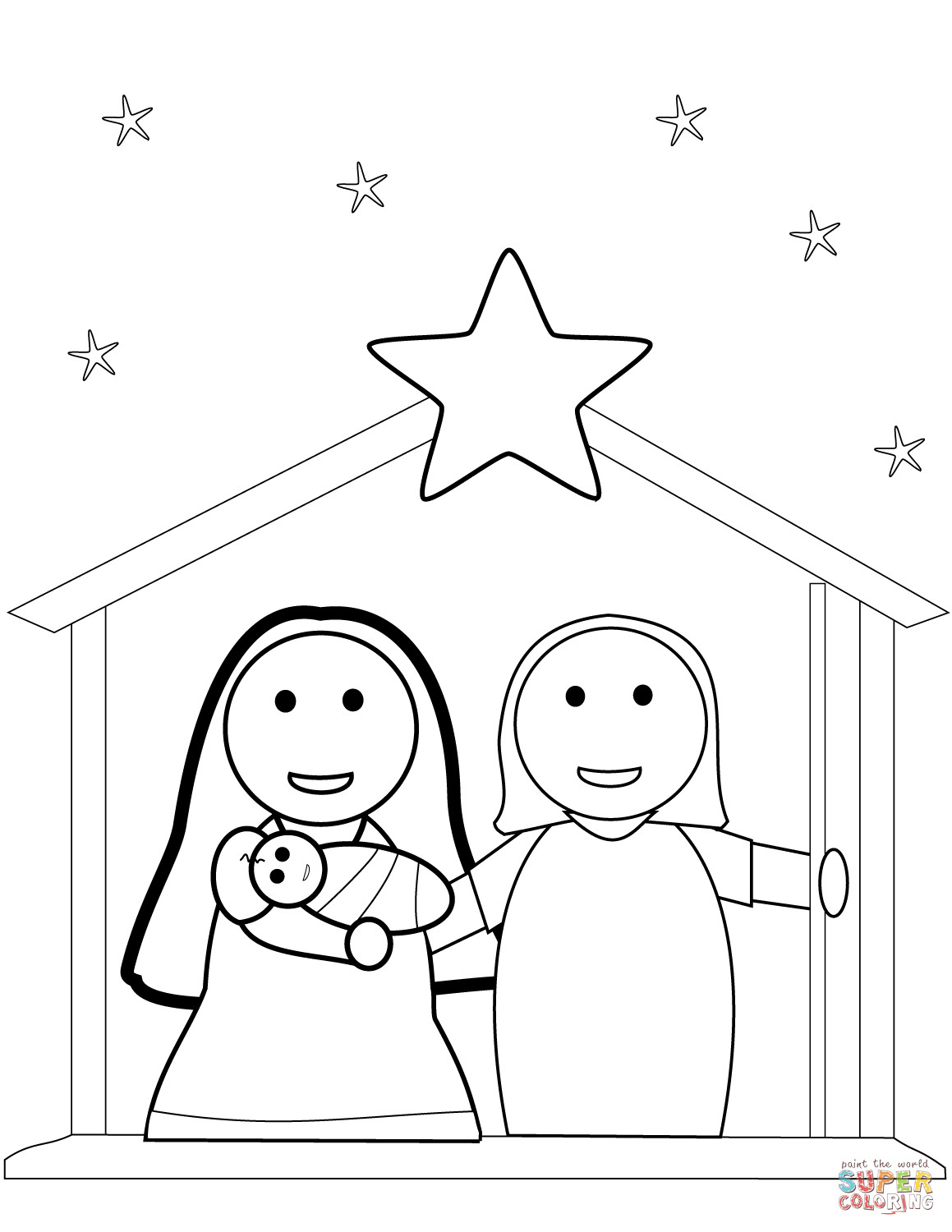 Best ideas about Free Coloring Pages For Christmas Nativity
. Save or Pin Christmas Nativity Scene coloring page Now.