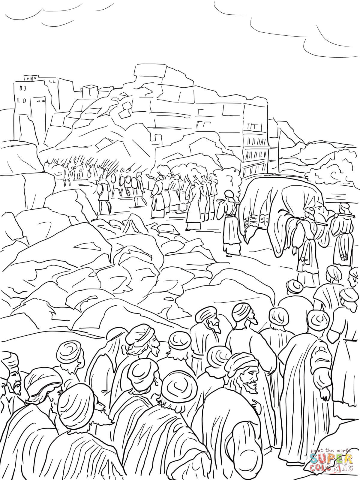Best ideas about Free Coloring Pages Of Joshua And The Battle Of Jericho
. Save or Pin Joshua Capture of Jericho coloring page Now.
