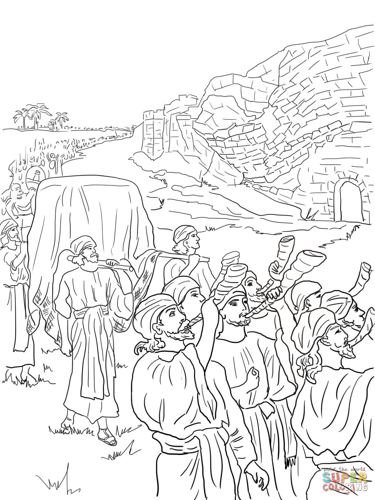 Best ideas about Free Coloring Pages Of Joshua And The Battle Of Jericho
. Save or Pin Joshua and the Fall of Jericho coloring page Now.