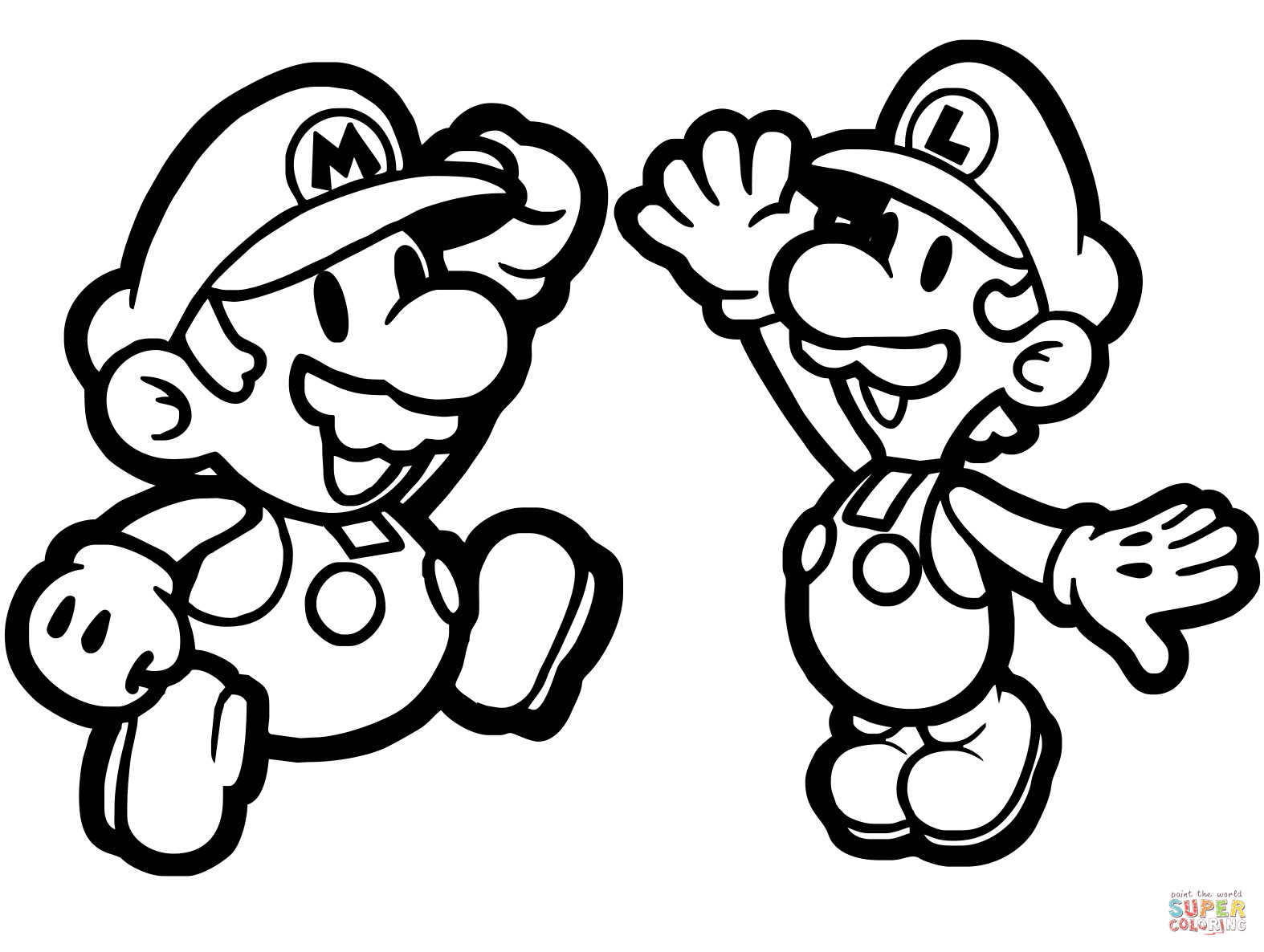 Best ideas about Free Coloring Pages Of Mario
. Save or Pin Paper Mario and Luigi coloring page Now.