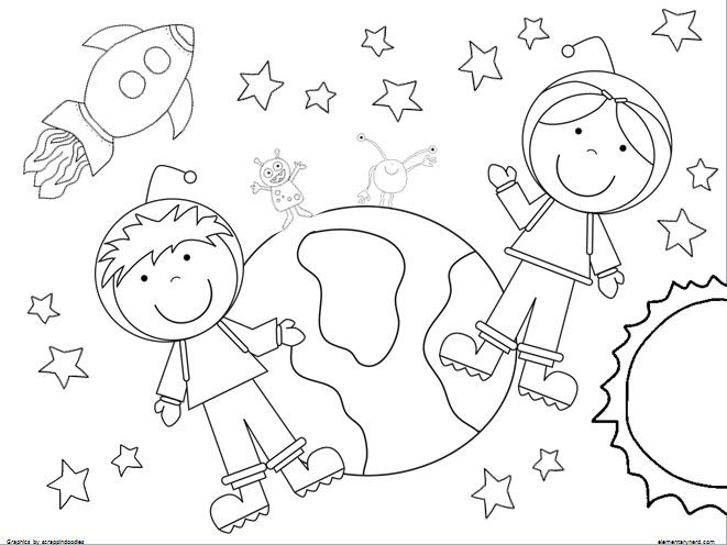 Best ideas about Free Coloring Pages Outer Space
. Save or Pin 2 Coloring Pages Boy and girl astronaut Outer space Now.