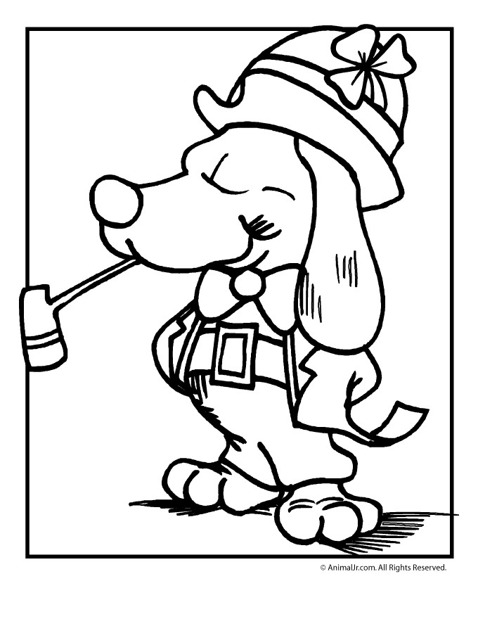 Best ideas about Free Coloring Sheets For Kids For St Patrick'S Day
. Save or Pin St Patrick s Day Coloring Page Dog Now.