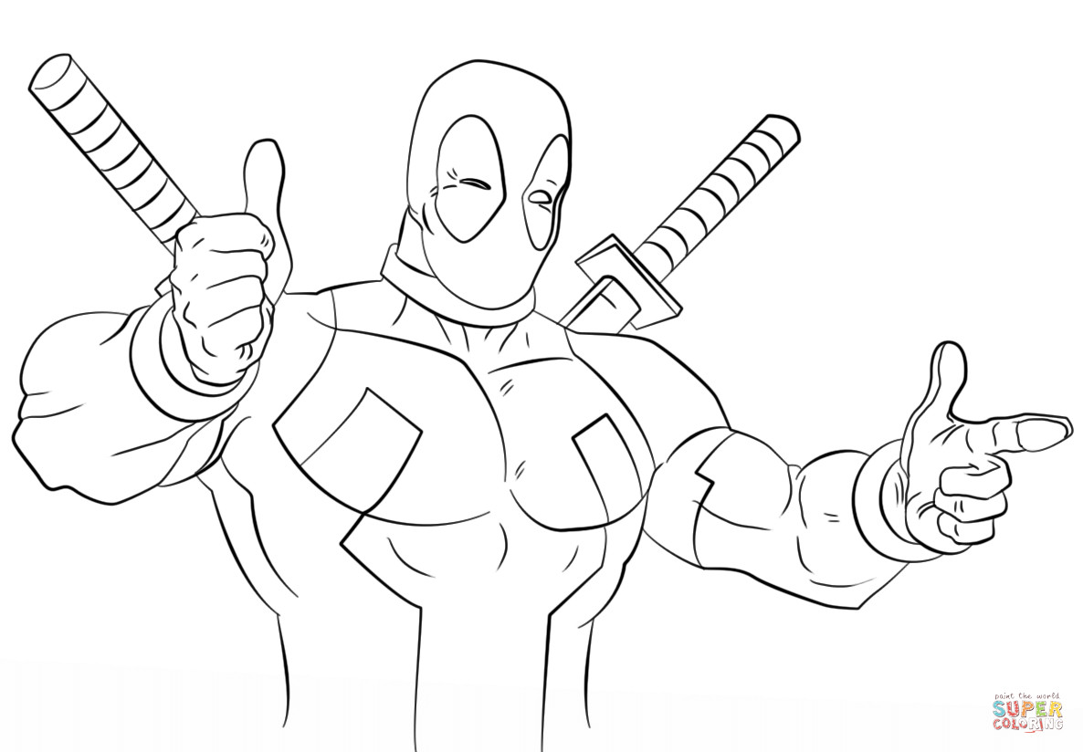 Best ideas about Free Coloring Sheets Of Deadpool
. Save or Pin Cartoon Deadpool coloring page Now.