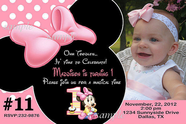 Best ideas about Free Customizable Minnie Mouse Birthday Invitations
. Save or Pin Baby Minnie Mouse Personalized Birthday Invitations Now.