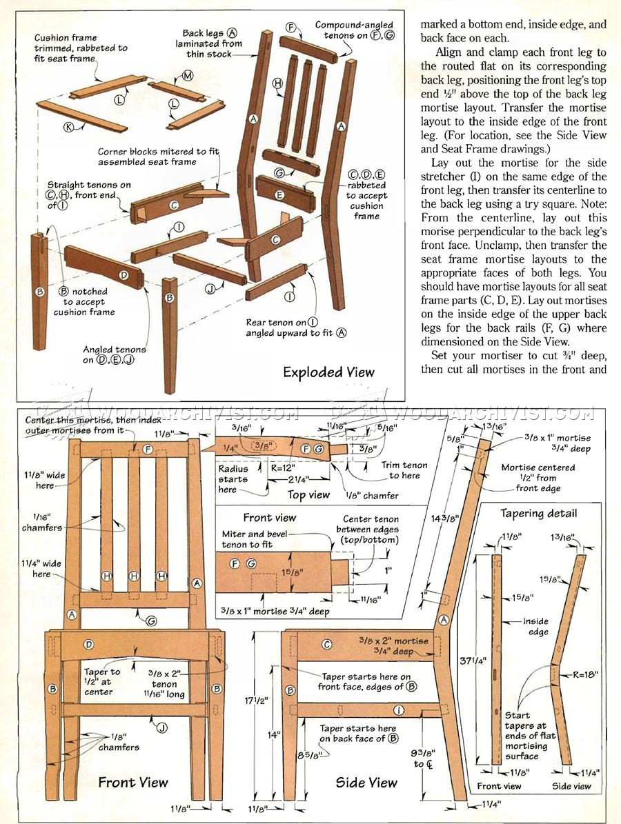 Best ideas about Free DIY Furniture Plans
. Save or Pin Contemporary Dining Chair Plans • WoodArchivist Now.