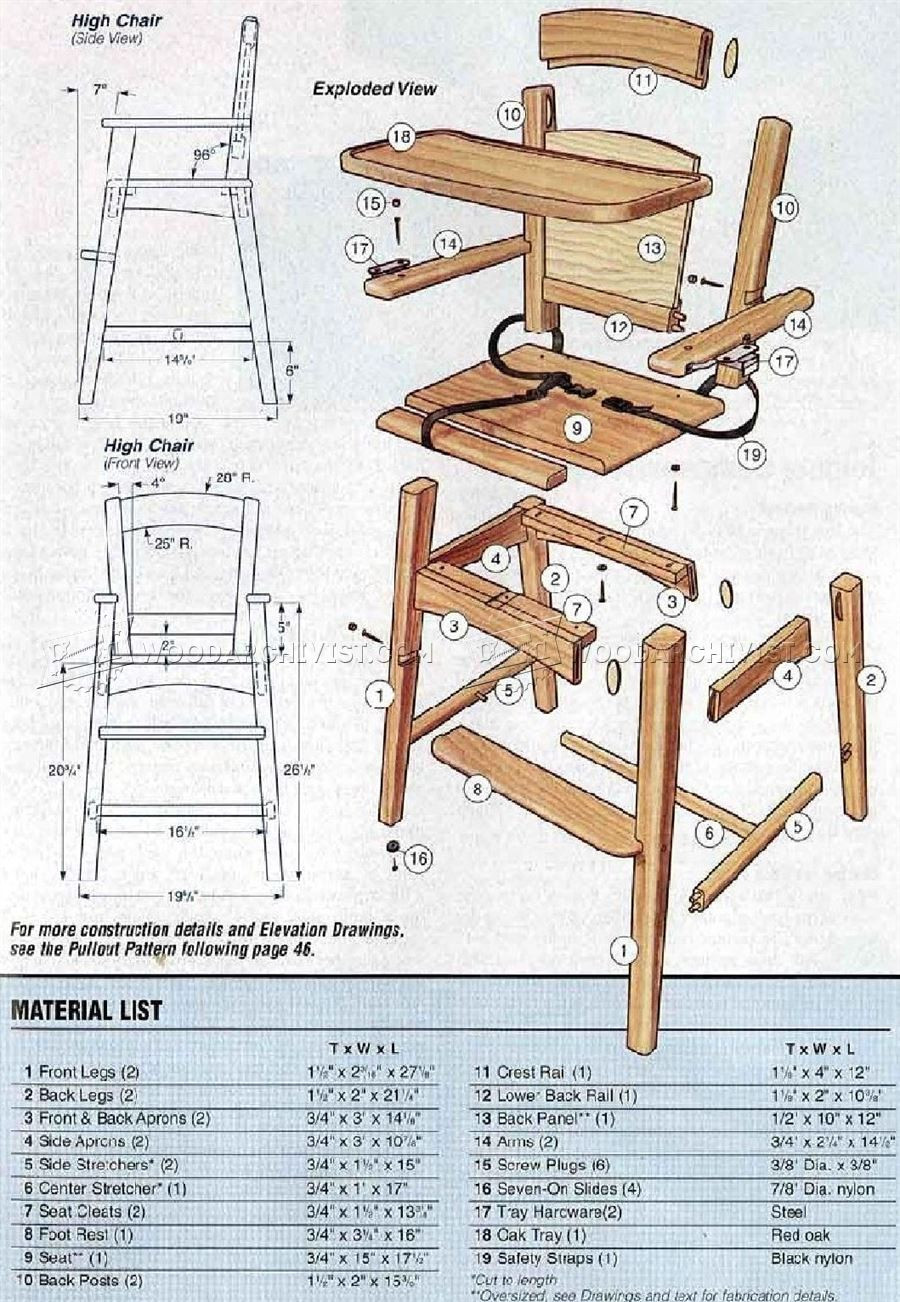 Best ideas about Free DIY Furniture Plans
. Save or Pin Wooden High Chair Plans • WoodArchivist Now.