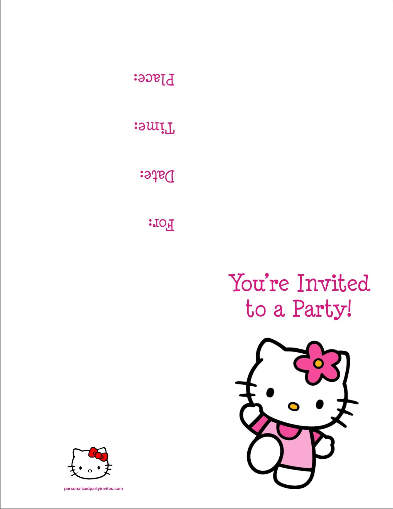 Best ideas about Free Downloadable Birthday Invitations
. Save or Pin Hello Kitty FREE Printable Birthday Party Invitation Now.