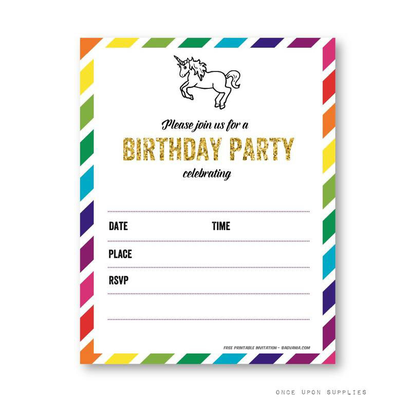 Best ideas about Free Downloadable Birthday Invitations
. Save or Pin FREE Printable Golden Unicorn Birthday Invitation Template Now.