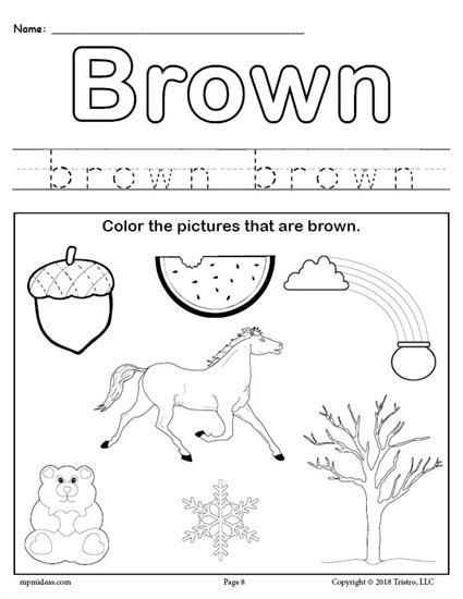 Best ideas about Free Preschool Coloring Sheets And Activity Sheets
. Save or Pin FREE Color Brown Worksheet Preschool Now.