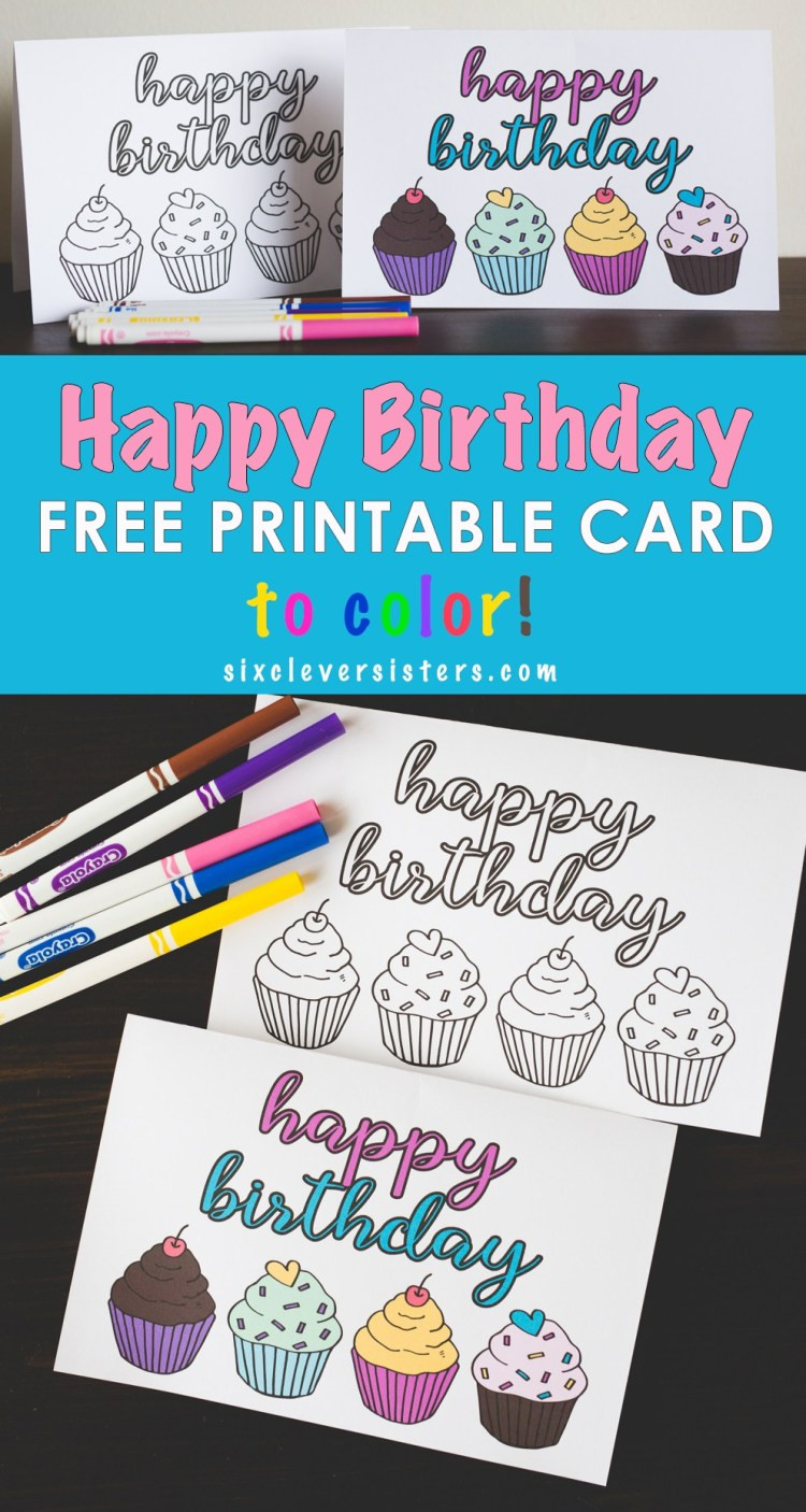 Best ideas about Free Printable Birthday Card
. Save or Pin FREE Printable Happy Birthday Card Six Clever Sisters Now.