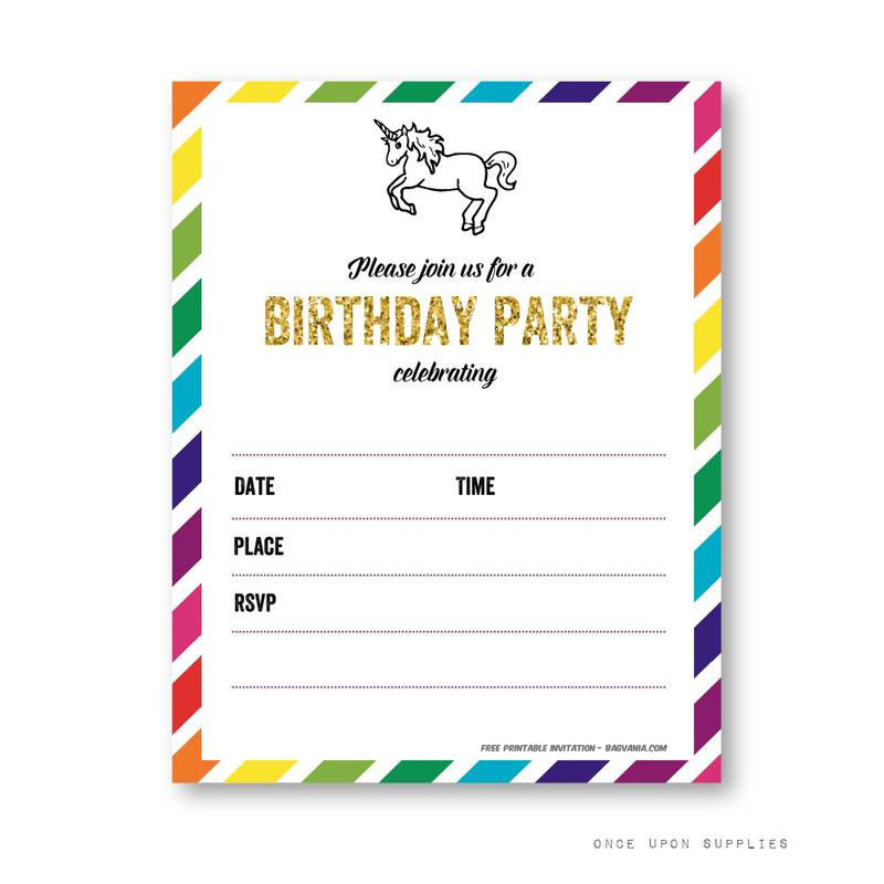 Best ideas about Free Printable Birthday Invitations
. Save or Pin FREE Printable Golden Unicorn Birthday Invitation Template Now.