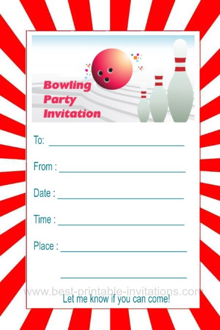 Best ideas about Free Printable Bowling Birthday Party Invitations
. Save or Pin Bowling Party Invitations Now.