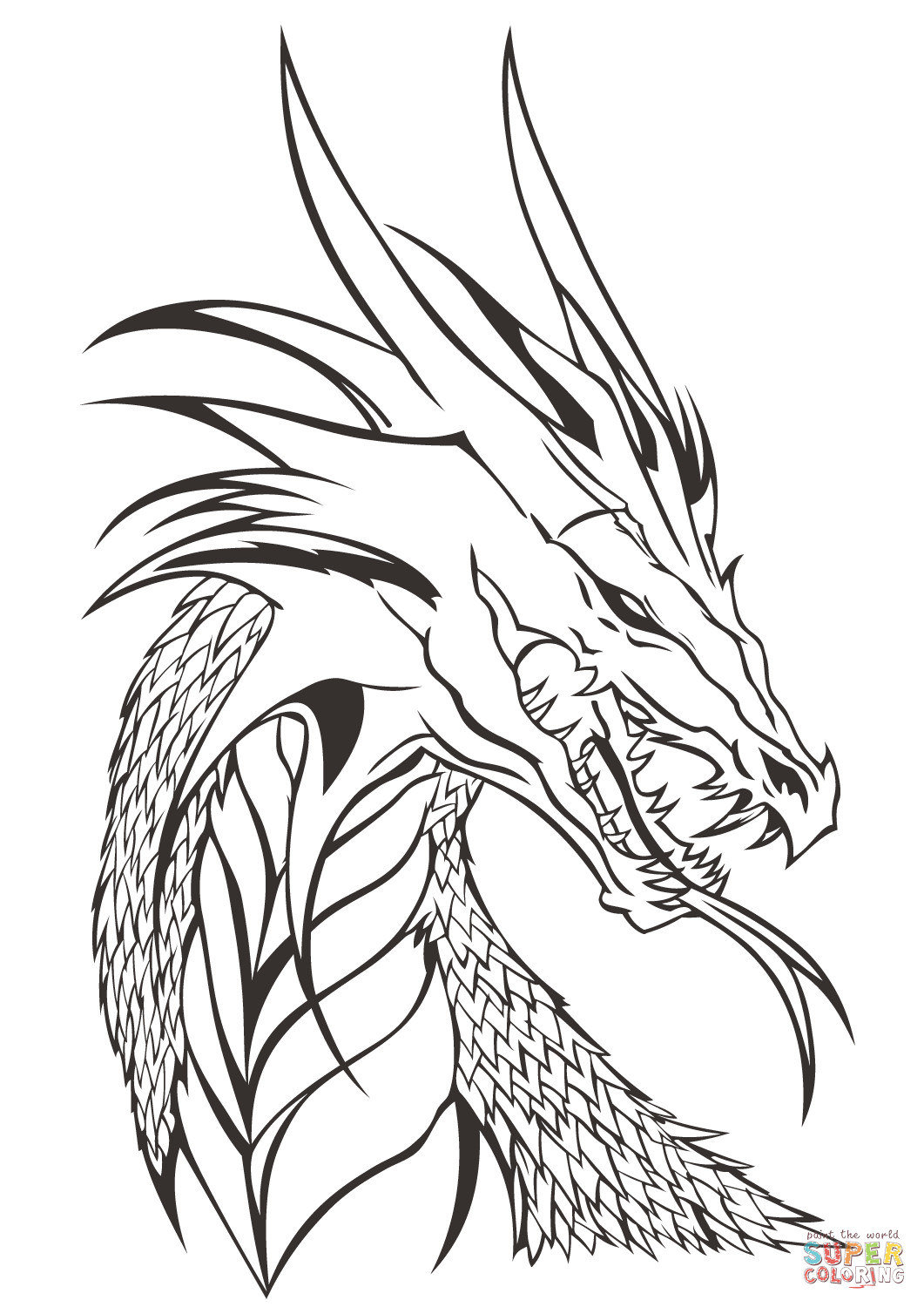 Best ideas about Free Printable Coloring Pages Dragons
. Save or Pin Dragon Head coloring page Now.