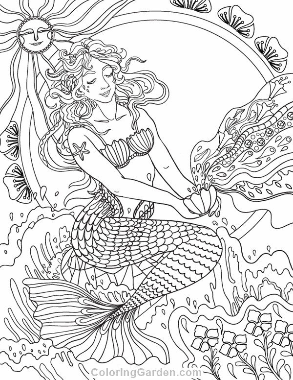 Best ideas about Free Printable Coloring Pages For Adults Mermaids
. Save or Pin Art Nouveau Mermaid Adult Coloring Page Now.
