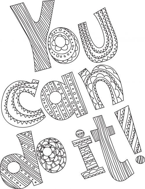 Best ideas about Free Printable Coloring Pages For Teens Miss You
. Save or Pin You Can Do It Adult Coloring Pages Now.