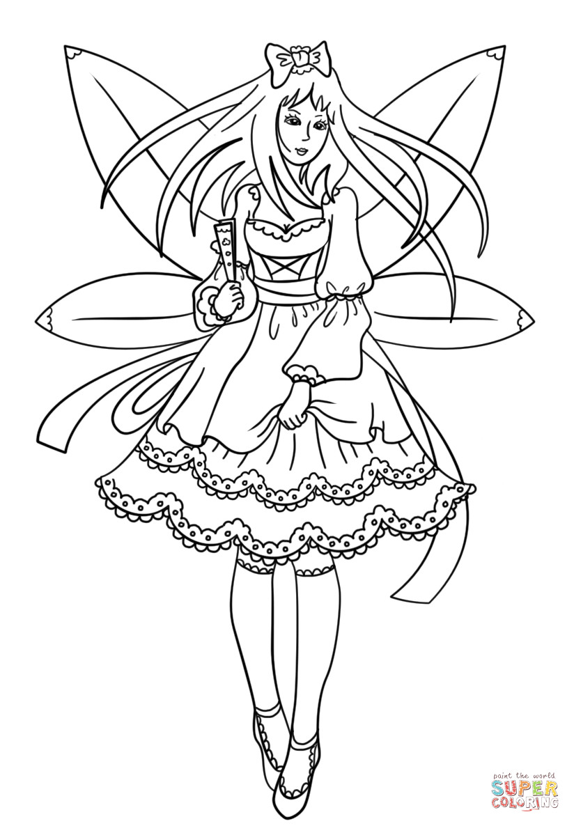 Best ideas about Free Printable Coloring Sheets Gothic
. Save or Pin Gothic Fairy coloring page Now.