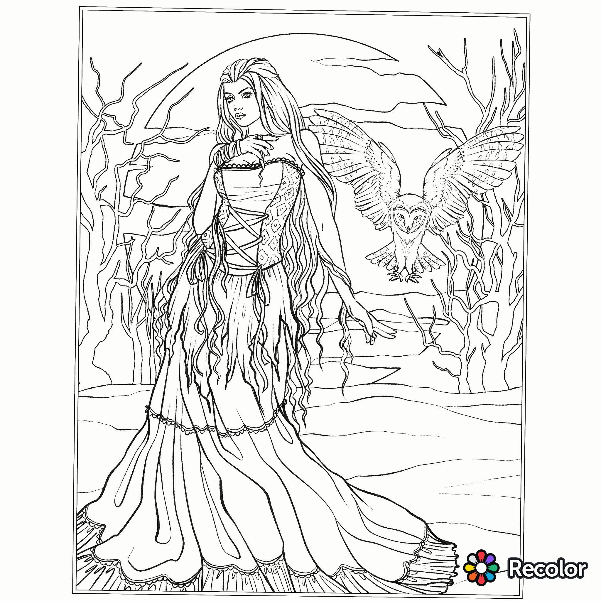 Best ideas about Free Printable Coloring Sheets Gothic
. Save or Pin Halloween Gothic coloring page Now.