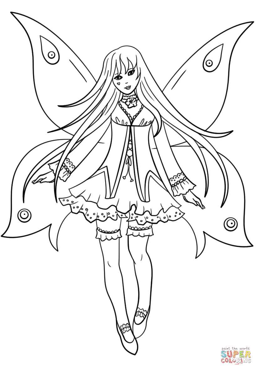 Best ideas about Free Printable Coloring Sheets Gothic
. Save or Pin Goth Fairy coloring page Now.