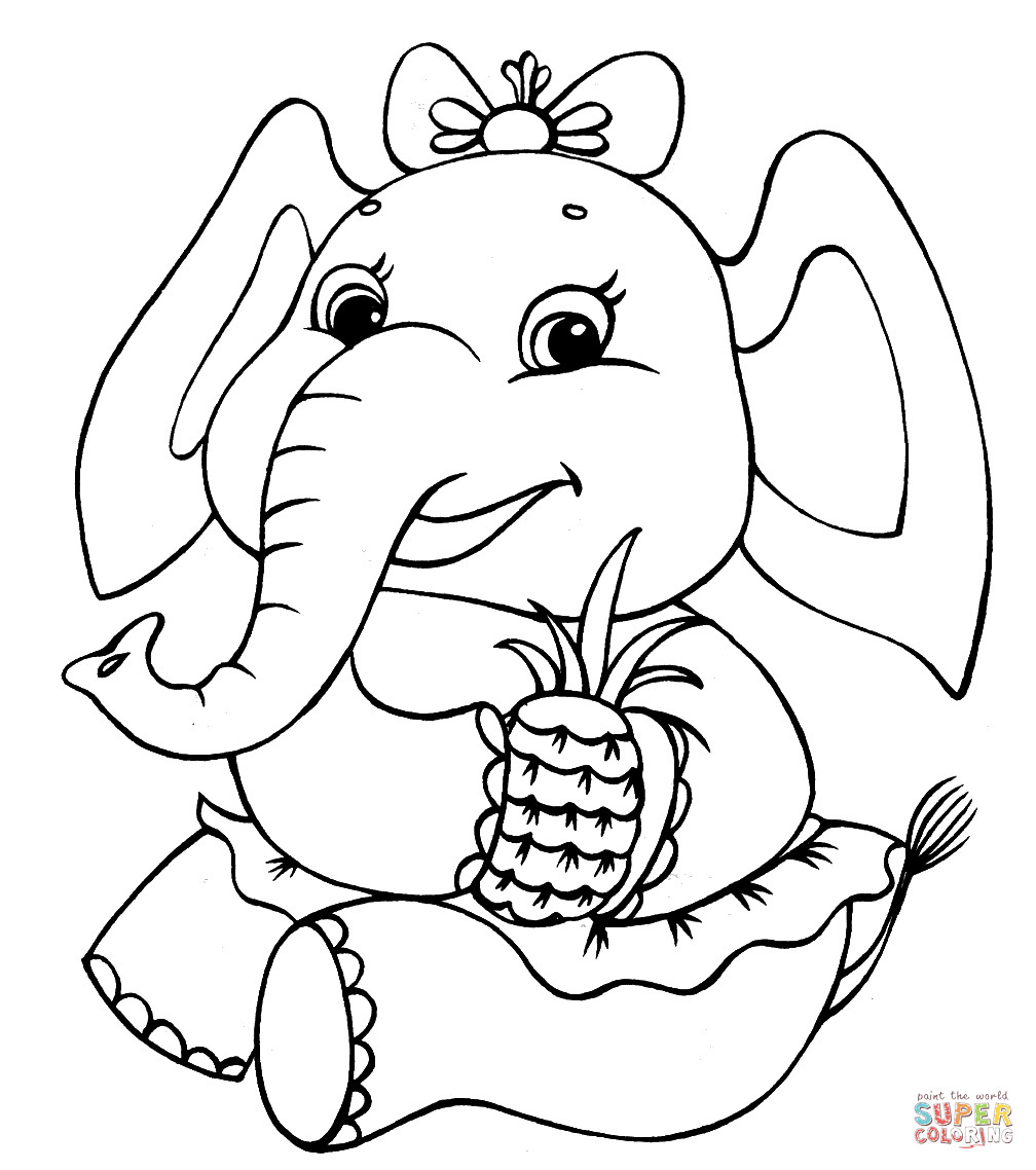 Best ideas about Free Printable Coloring Sheets Of Elephants
. Save or Pin Elephant Girl coloring page Now.