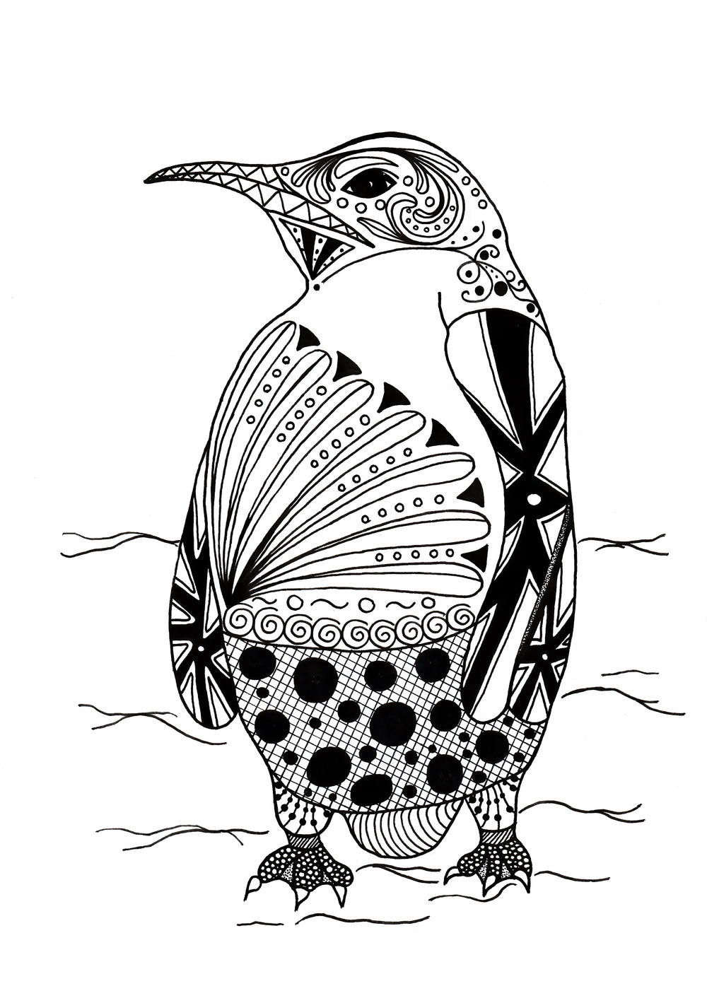 Best ideas about Free Printable Coloring Sheets Of Pictures Of Animals
. Save or Pin Intricate Penguin Adult Coloring Page Now.