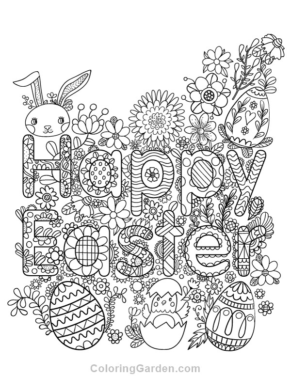 Best ideas about Free Printable Easter Coloring Pages For Adults
. Save or Pin Happy Easter Adult Coloring Page Now.