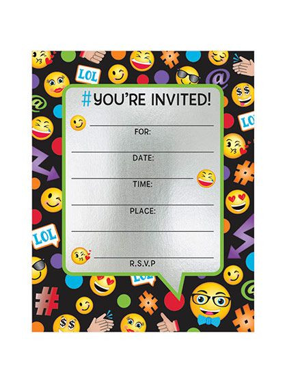 Best ideas about Free Printable Emoji Birthday Invitations
. Save or Pin Need Emoji Foil Birthday Party Invitations 8 Count for Now.