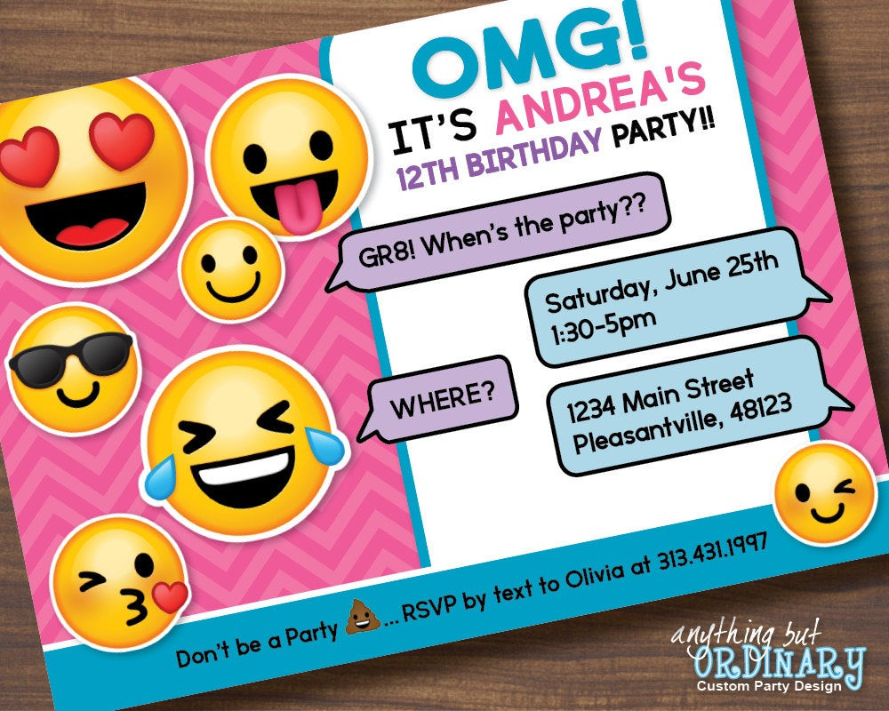 Best ideas about Free Printable Emoji Birthday Invitations
. Save or Pin Printable Emoji Birthday Party Invite Girl s Emoji Now.