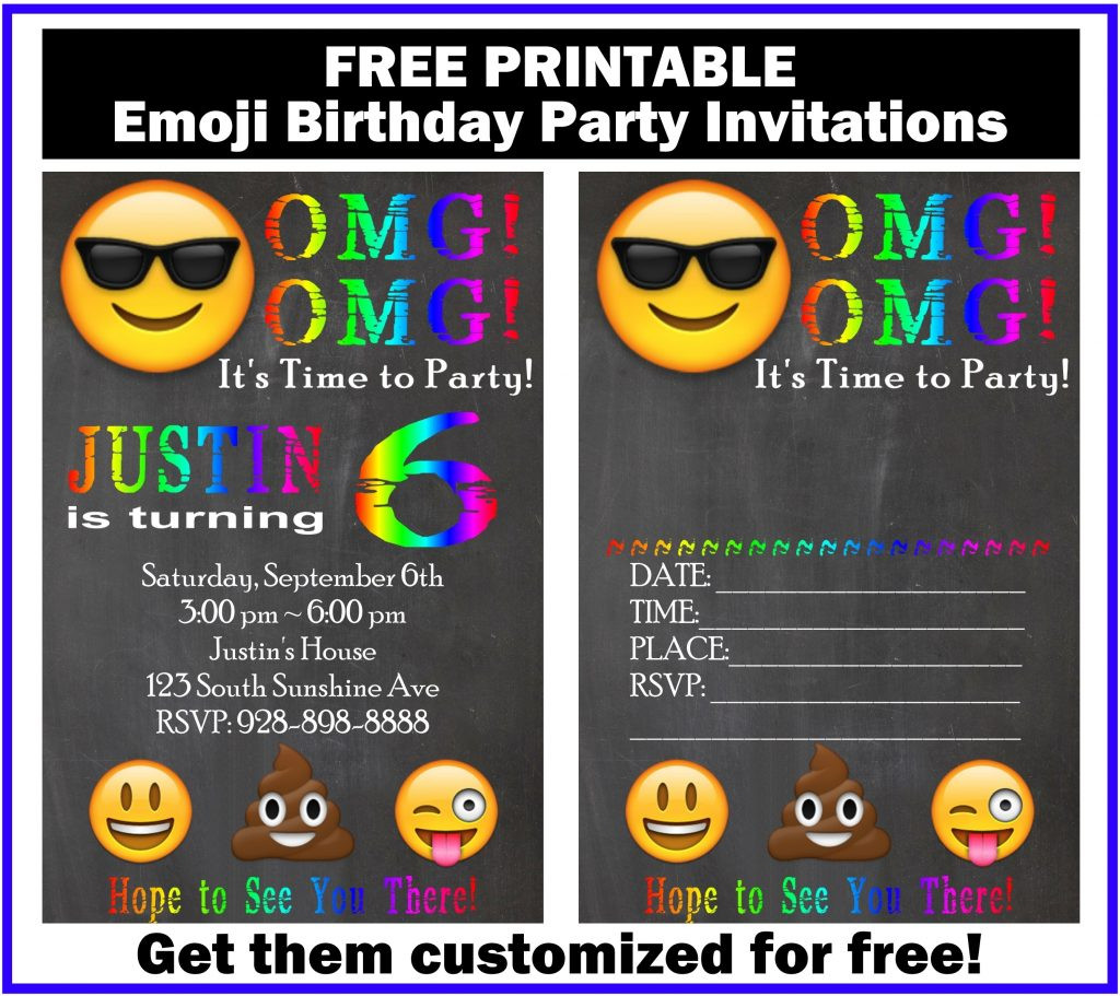 Best ideas about Free Printable Emoji Birthday Invitations
. Save or Pin Free Customized Emoji Invitations and Birthday Printables Now.