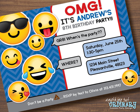 Best ideas about Free Printable Emoji Birthday Invitations
. Save or Pin Boys Emoji Invitation Printable Emoji Birthday Party Now.