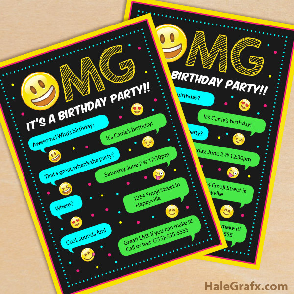 Best ideas about Free Printable Emoji Birthday Invitations
. Save or Pin FREE Printable Emoji Birthday Party Invitation Now.