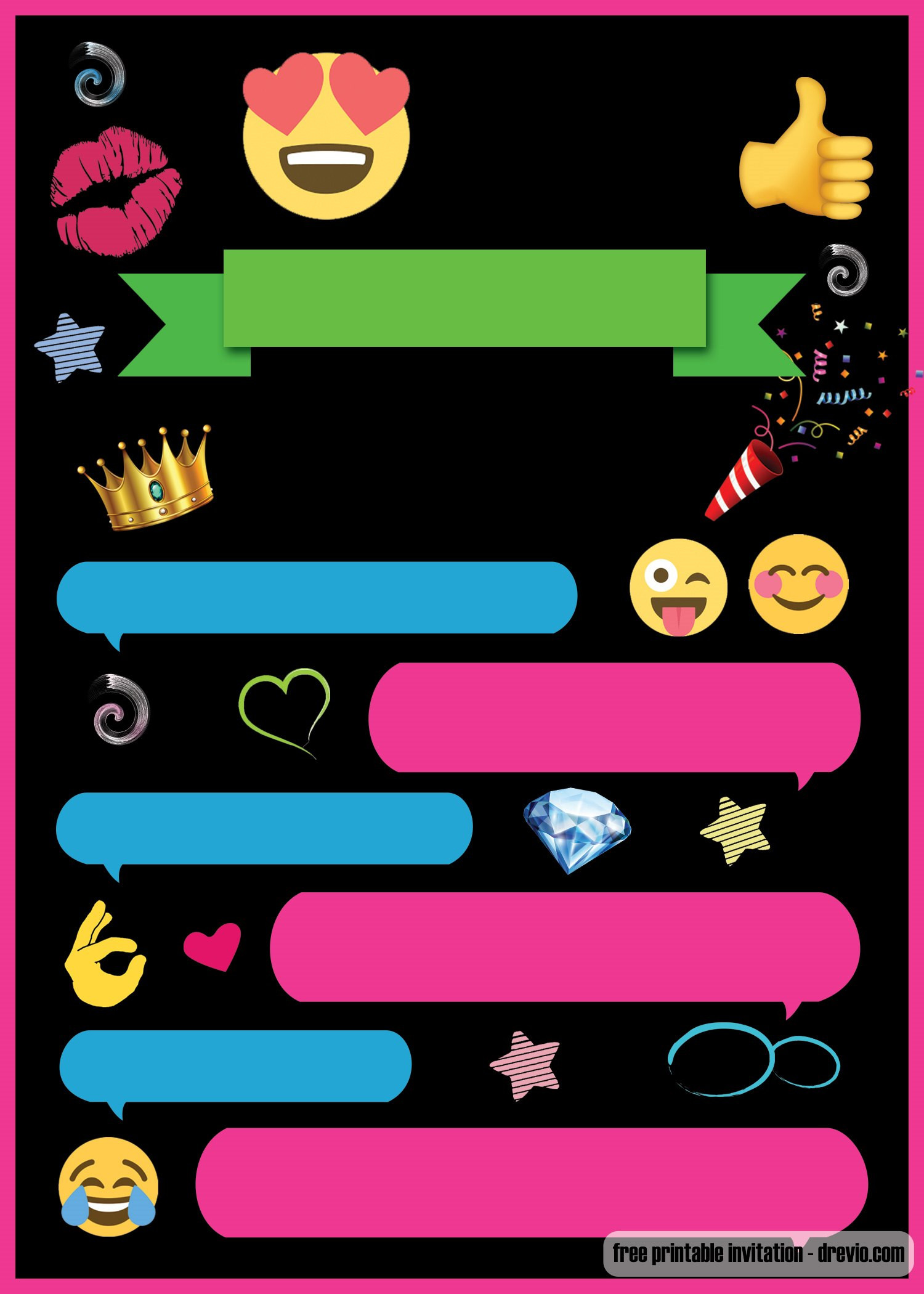 Best ideas about Free Printable Emoji Birthday Invitations
. Save or Pin FREE Printable Emoji Chat Invitation Template Now.