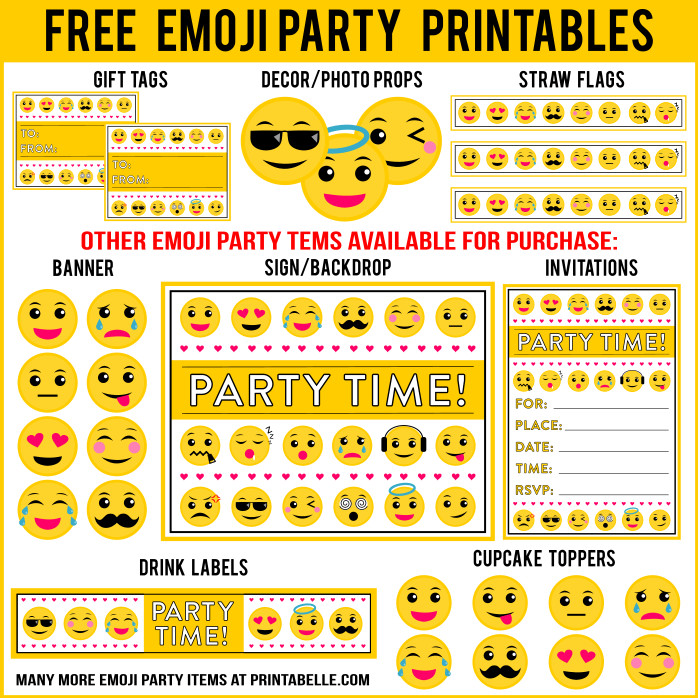 Best ideas about Free Printable Emoji Birthday Invitations
. Save or Pin Free Emoji Party Printables Extras – Printabelle Now.