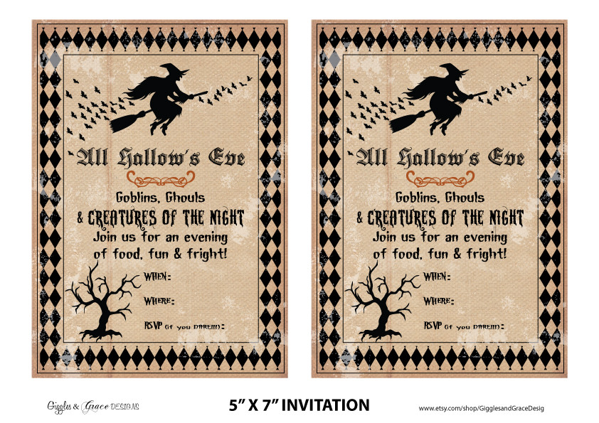 Best ideas about Free Printable Halloween Birthday Party Invitations
. Save or Pin FREE Halloween Party Printables from Giggles & Grace Now.