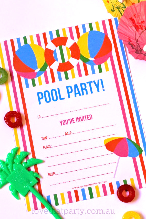 Best ideas about Free Printable Pool Party Birthday Invitations
. Save or Pin Free Printable Summer Pool Party Invitation The Girl Now.