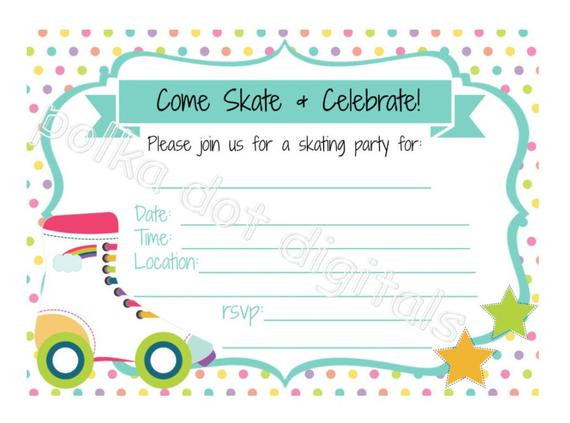 Best ideas about Free Printable Roller Skating Birthday Party Invitations
. Save or Pin ROLLER SKATING Birthday Invitation Fill In the by Now.