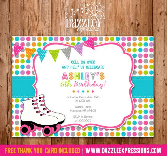 Best ideas about Free Printable Roller Skating Birthday Party Invitations
. Save or Pin Printable Polka Dot Roller Skating Birthday Invitation Now.