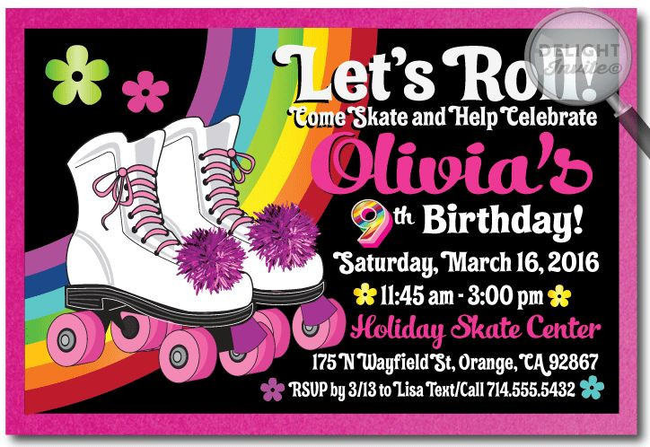 Best ideas about Free Printable Roller Skating Birthday Party Invitations
. Save or Pin Roller Skate Birthday Party Invitation Rollerskate Party Now.