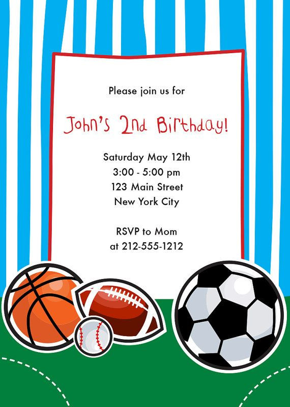 Best ideas about Free Printable Sports Birthday Invitations
. Save or Pin Sports Themed Birthday Invitation Sports Birthday Party Now.
