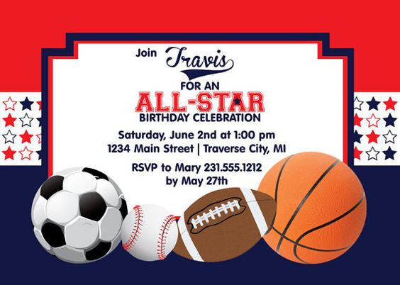Best ideas about Free Printable Sports Birthday Invitations
. Save or Pin All Star Birthday Invitation Printable Sports Boys Now.