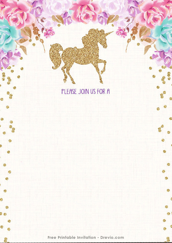 Best ideas about Free Printable Unicorn Birthday Invitations
. Save or Pin FREE Printable Golden Unicorn Birthday Invitation Template Now.