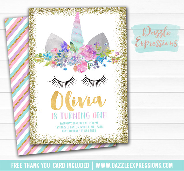 Best ideas about Free Printable Unicorn Birthday Invitations
. Save or Pin Printable Unicorn Face and Gold Glitter Birthday Now.