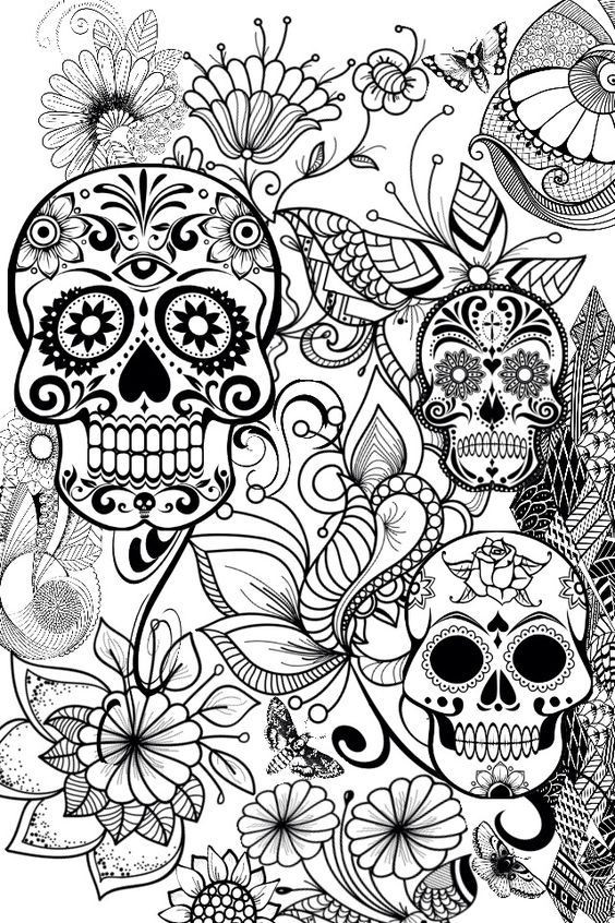 Best ideas about Free Skull Coloring Pages For Adults
. Save or Pin Pin by Barbara on coloring skull Now.