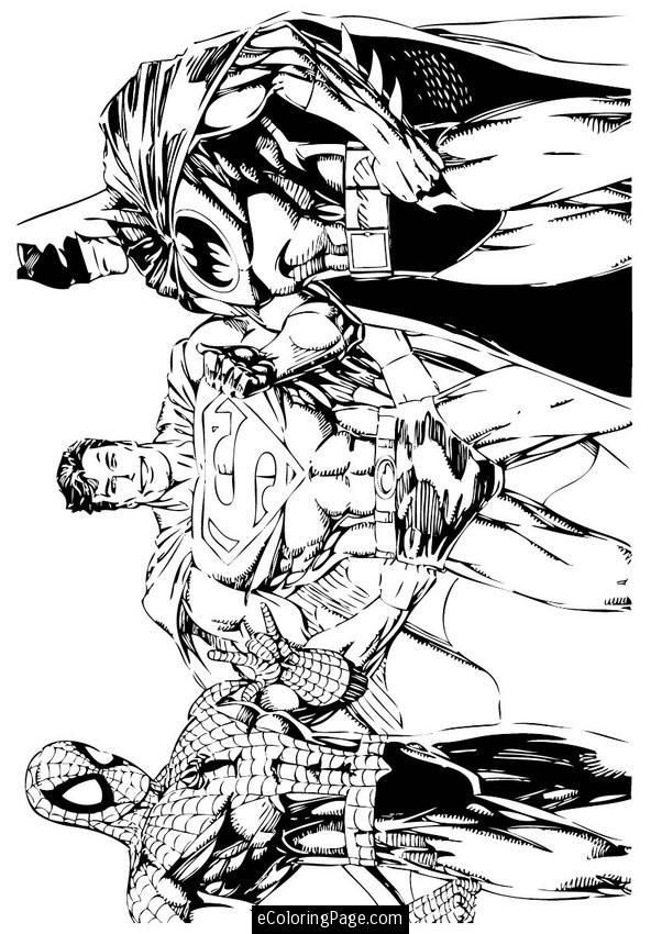 Best ideas about Free Teen Coloring Pages For Boys Batman
. Save or Pin superheroes spiderman superman and batman coloring page Now.