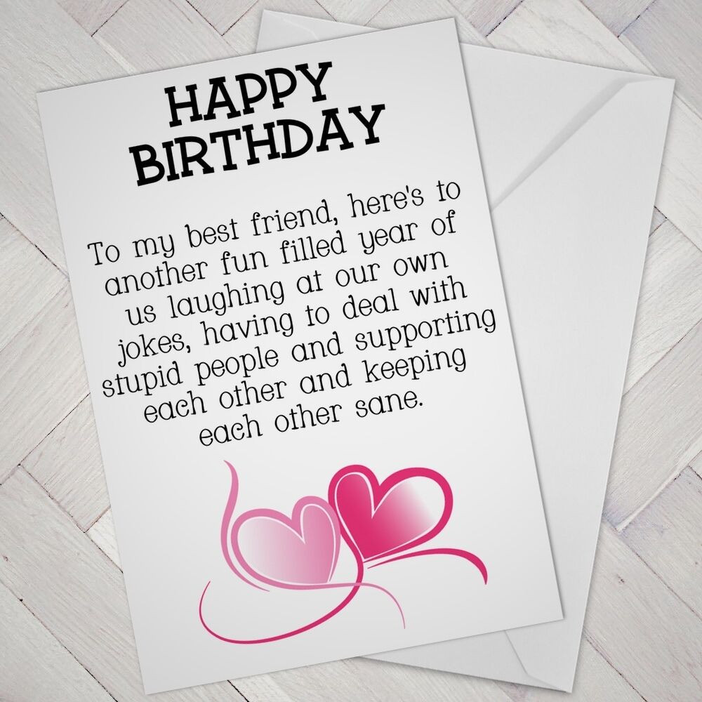Best ideas about Friend Birthday Card
. Save or Pin BEST FRIEND Birthday CARD FRIENDS Funny Mate Female Girl Now.