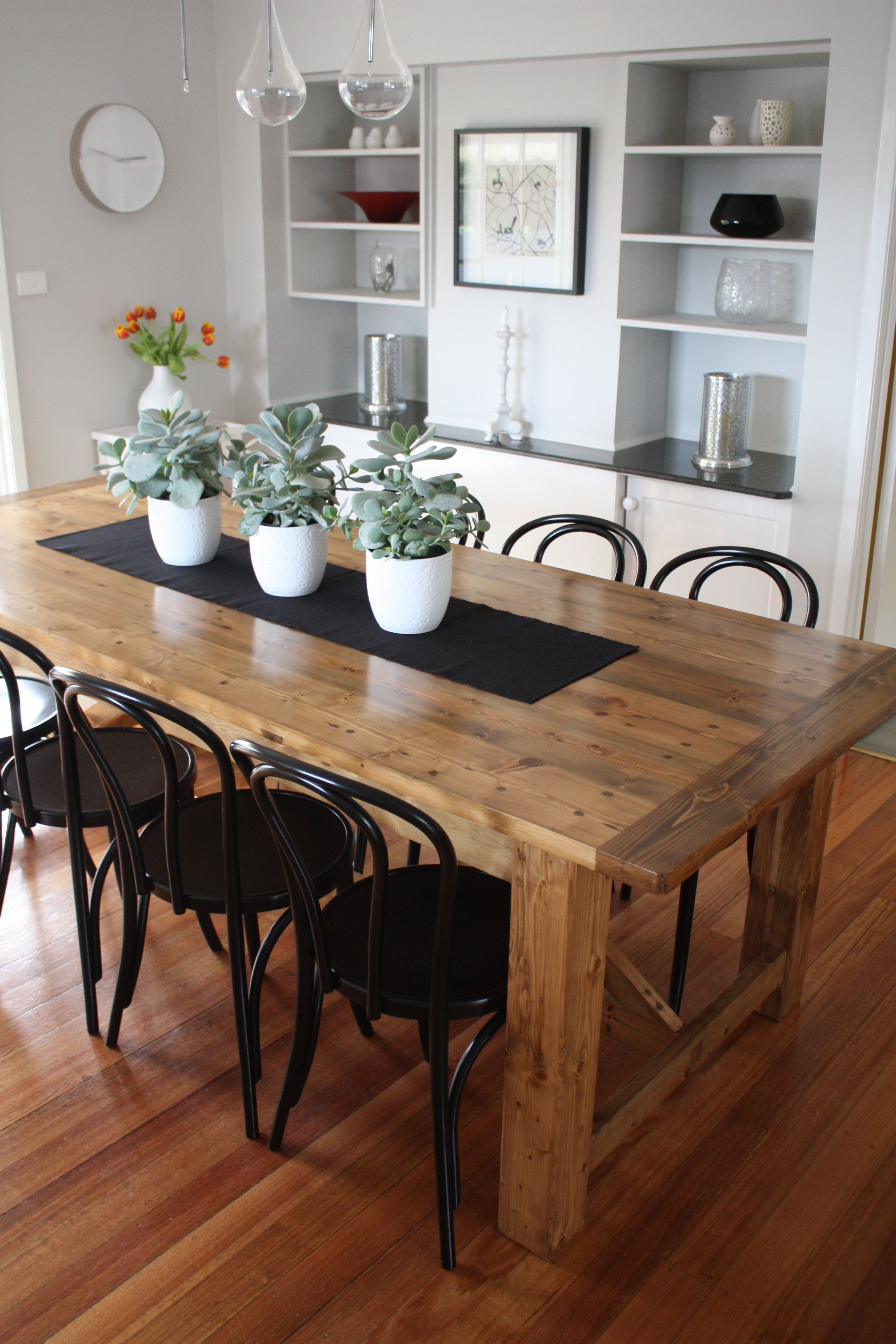 Best ideas about From The Dining Table
. Save or Pin Rustic Dining Table pairs with Bentwood Chairs Now.