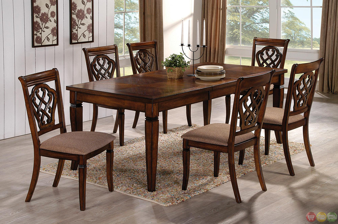 Best ideas about From The Dining Table
. Save or Pin Oak Transitional Style 7 Piece Dining Room Table and Now.